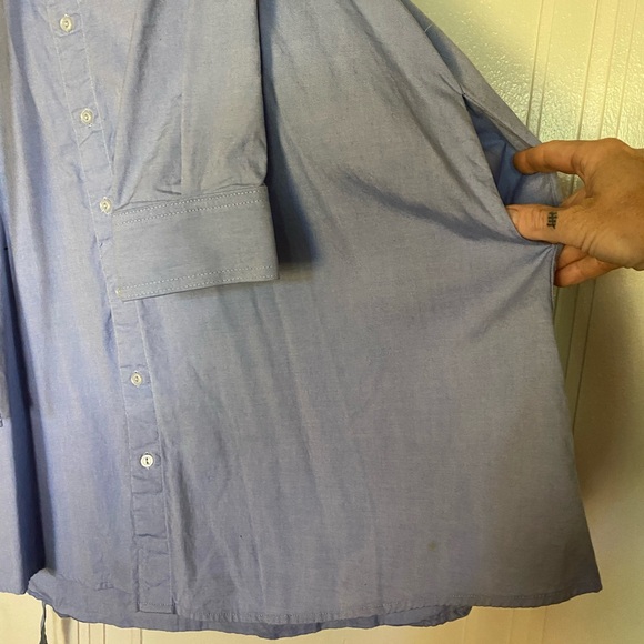 American Apparel blue chambray “shirt” style minidress with belt. Size M/L EUC - Picture 10 of 10